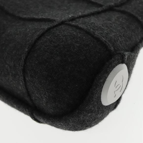 CHANEL Hip bag Hand Bag Wool Gray CC Auth bs18826 - Picture 16 of 16